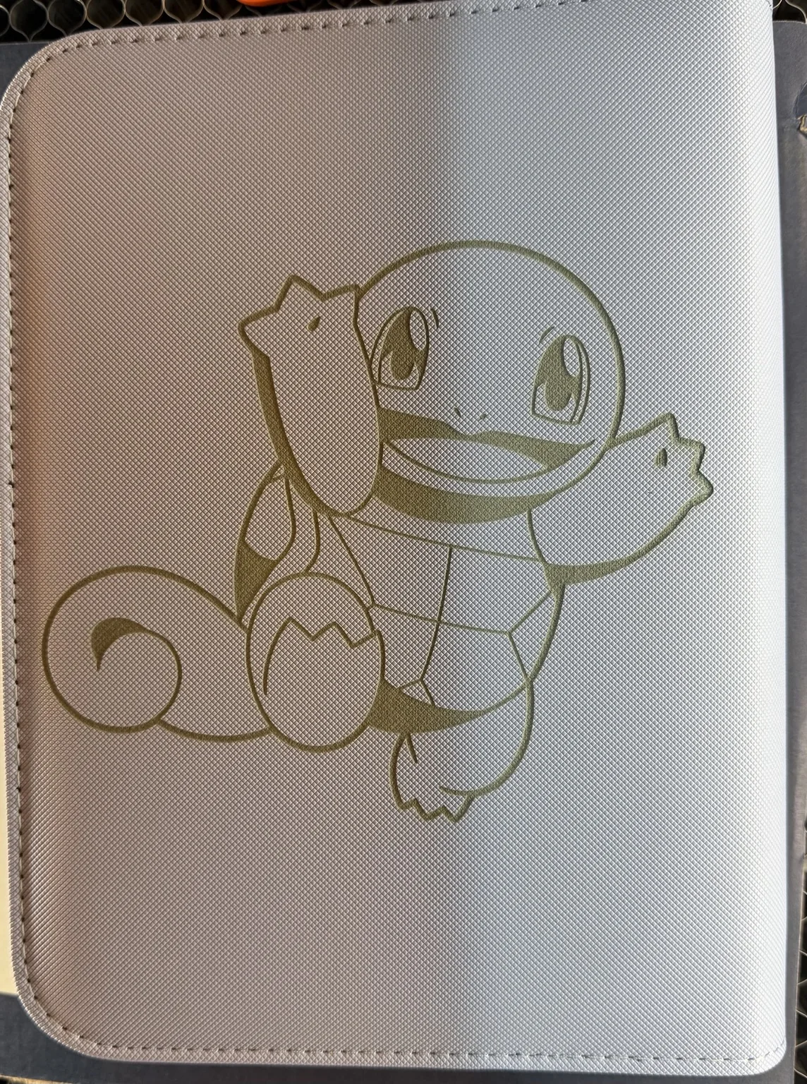Custom laser engraved binder artwork